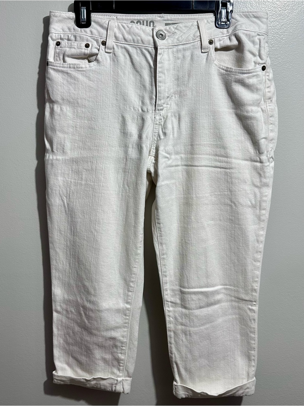 DKNY Jeans White Capri Size 10 (1242